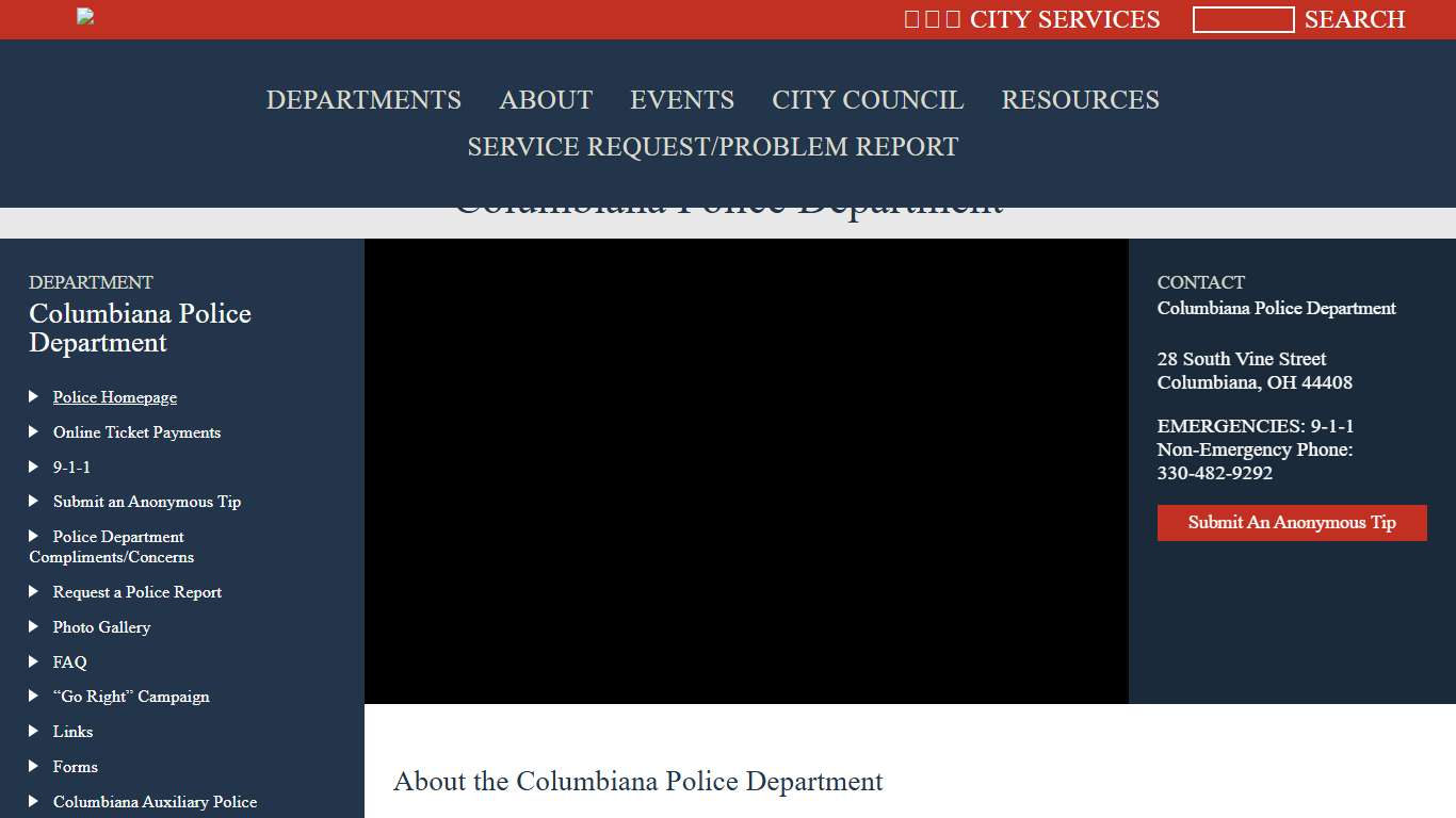 Columbiana Police Department - ColumbianaOhio.gov